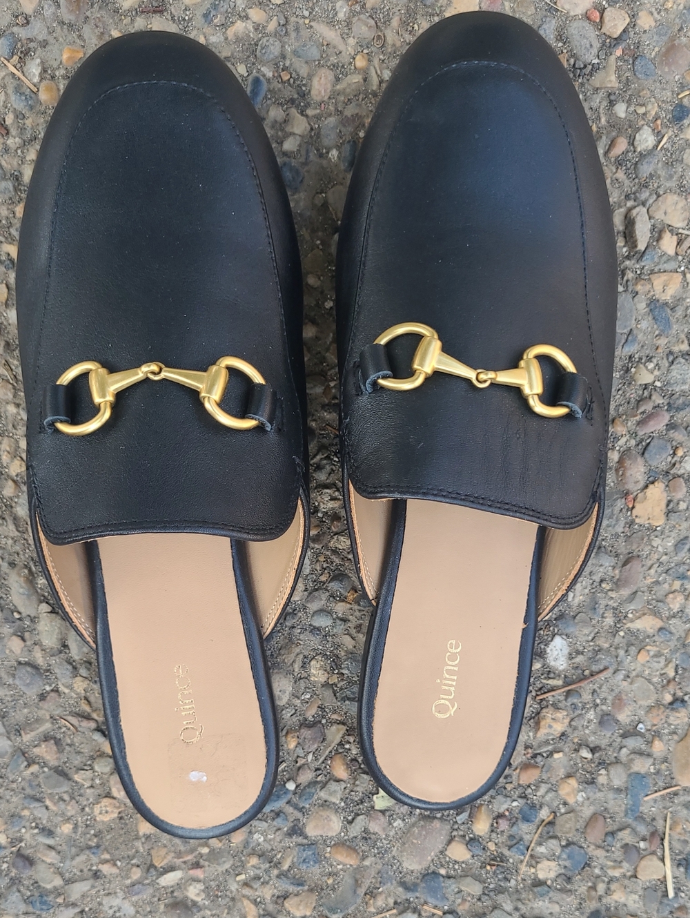 NWOT Quince Italian Leather"Horsebit" Slip-On Mules